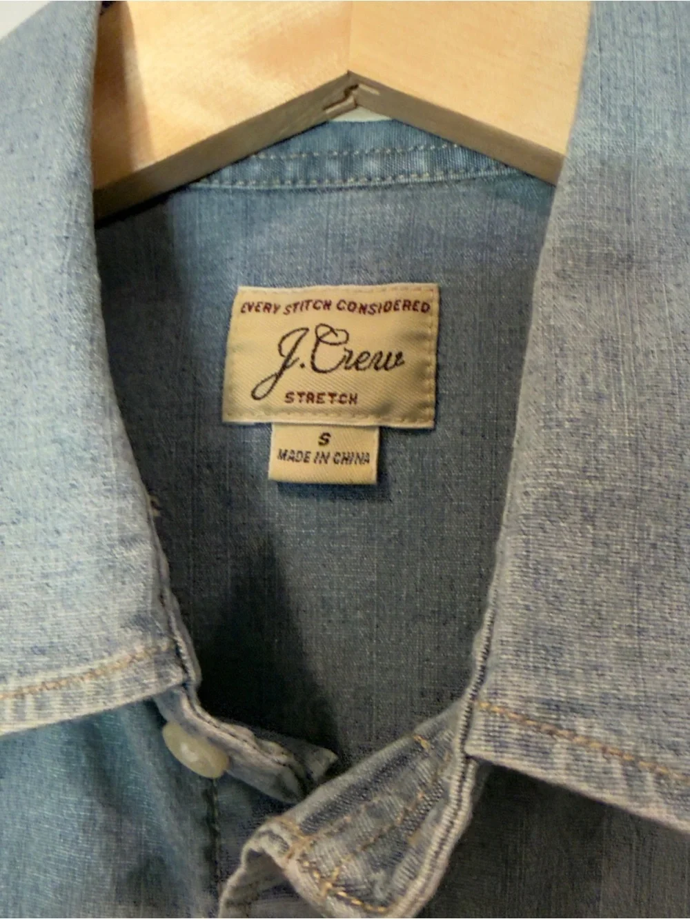 J. Crew Midweight Denim Western Button-Up Shirt